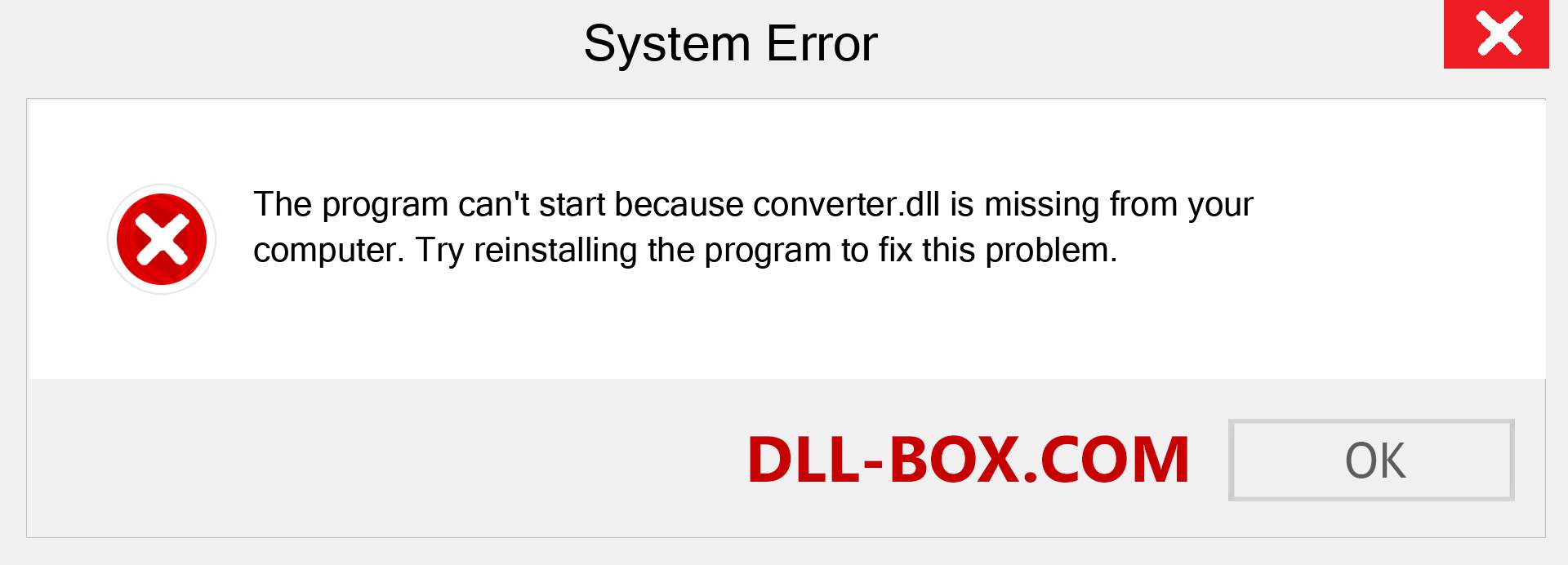  converter.dll file is missing?. Download for Windows 7, 8, 10 - Fix  converter dll Missing Error on Windows, photos, images